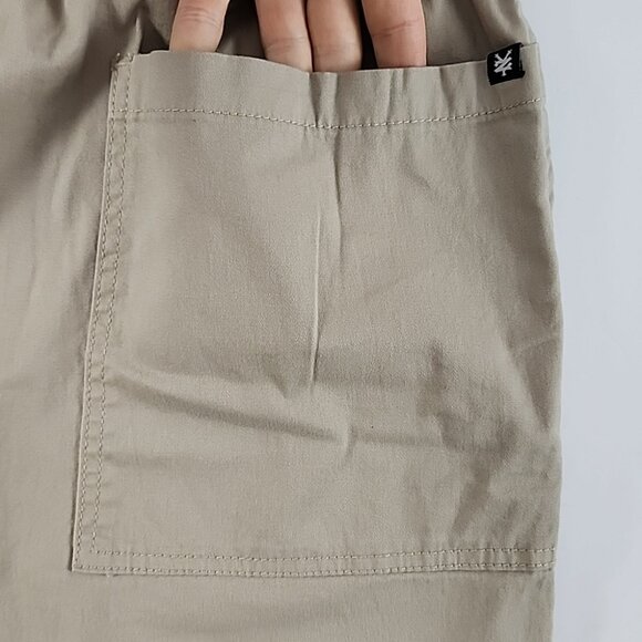 NWT Zoo York Men's Long Knee Length Cotton Stretch Sand Beige Shorts Size L - Picture 4 of 13